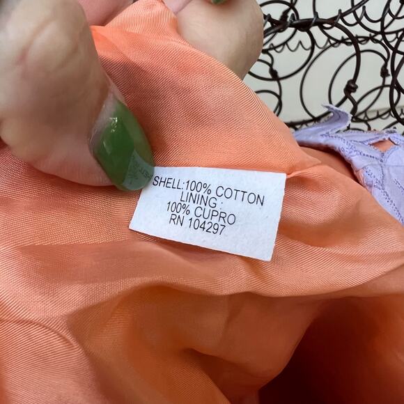 Milly of New York Purple Leaf Lace Applique Coral Underlay  Mini Skirt 3D Size 4 - Picture 8 of 8